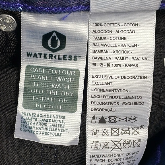 New Levis Shine Ribcage Straight Ankle Jeans Candy Coated Purple Iridescent 25 - Picture 14 of 17